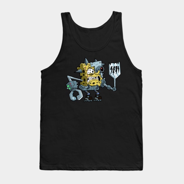 cyborg Sponge bob Tank Top by DavidGagnon14